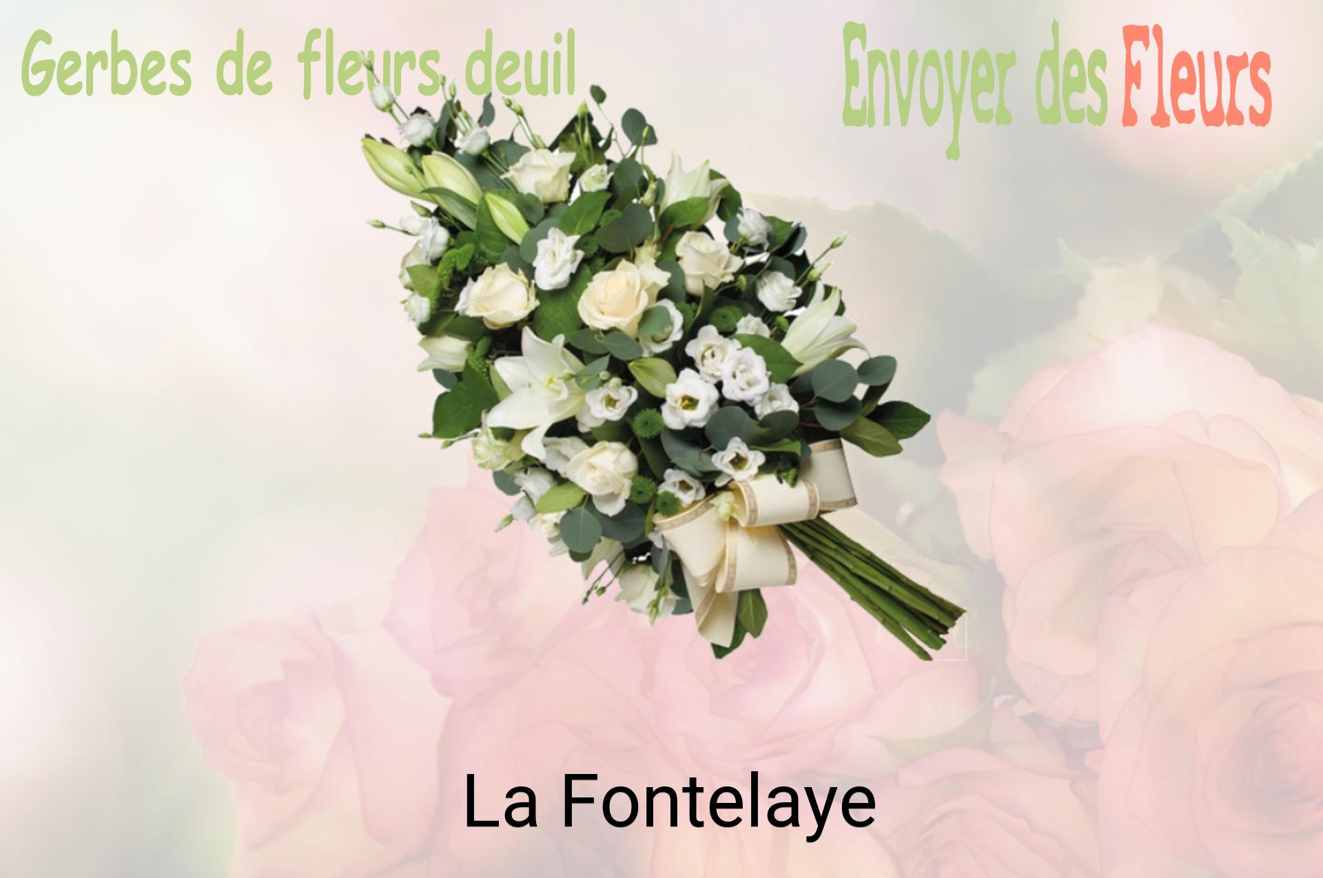 Gerbe de fleurs de deuil livrée à La Fontelaye